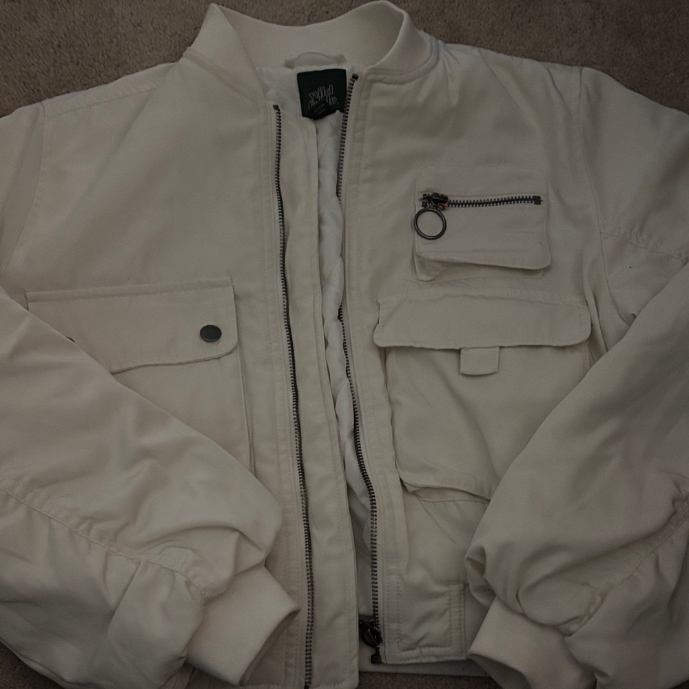 Wild Fable Cream Bomber Jacket